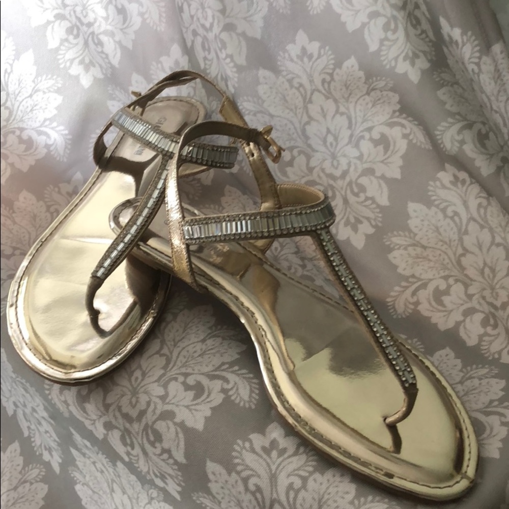 Gianni Bini Jeweled ankle sandal.